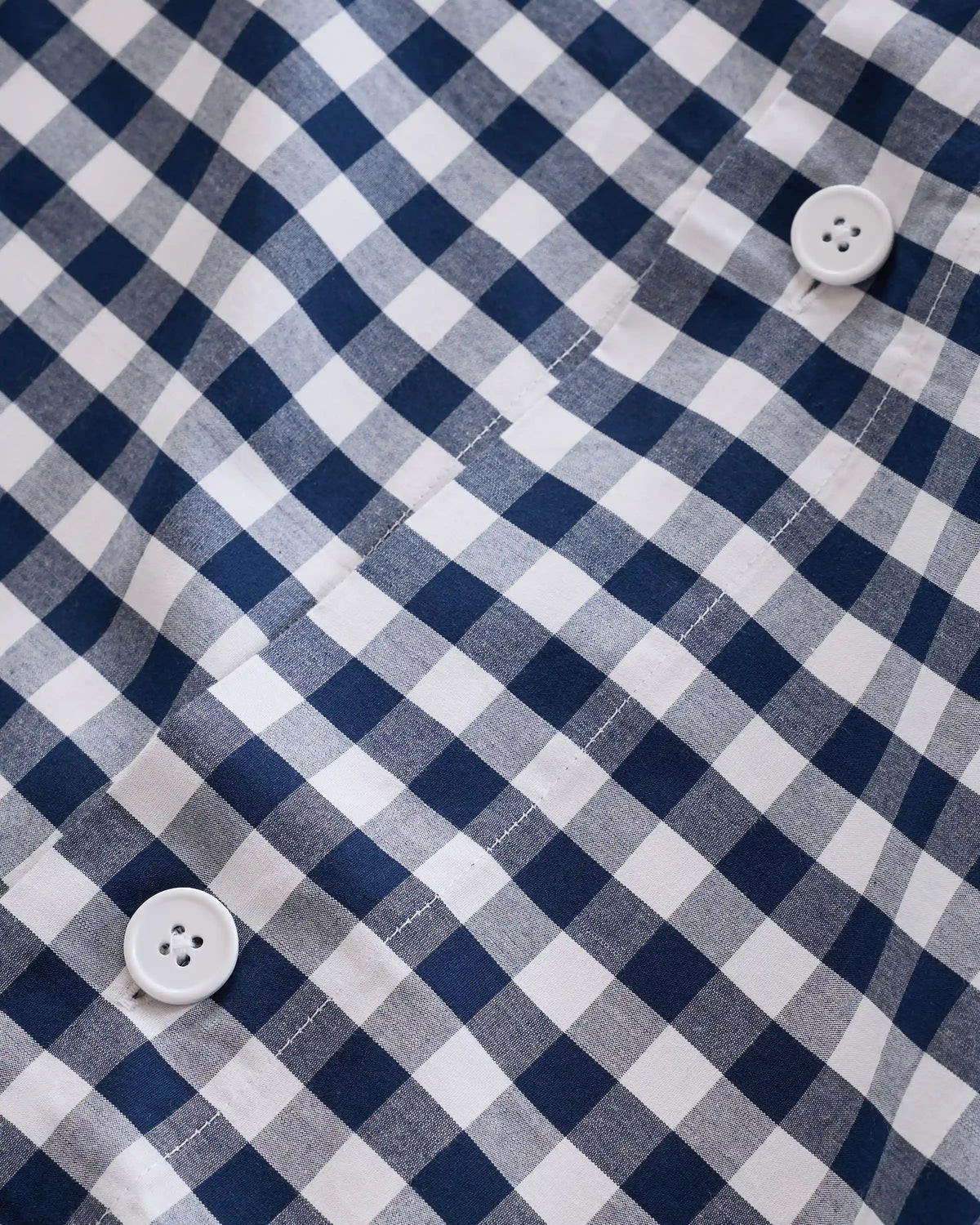 Organic Crisp Percale Gingham Duvet Cover