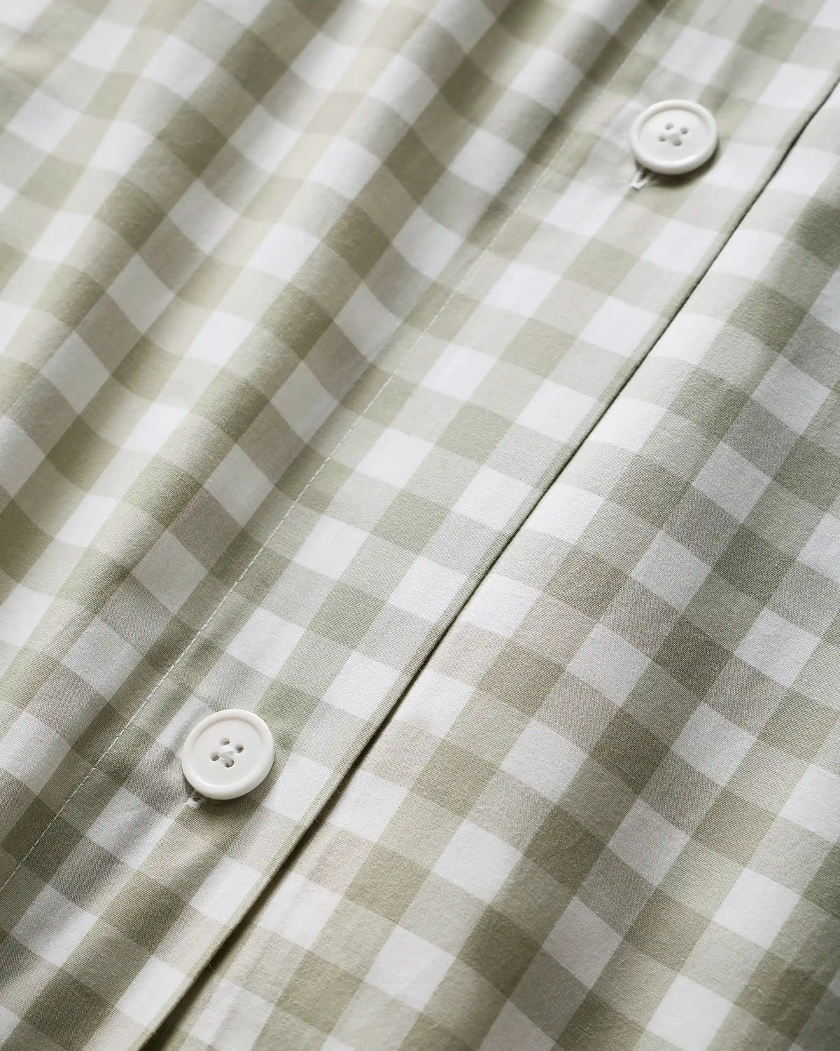 Organic Crisp Percale Gingham Duvet Cover