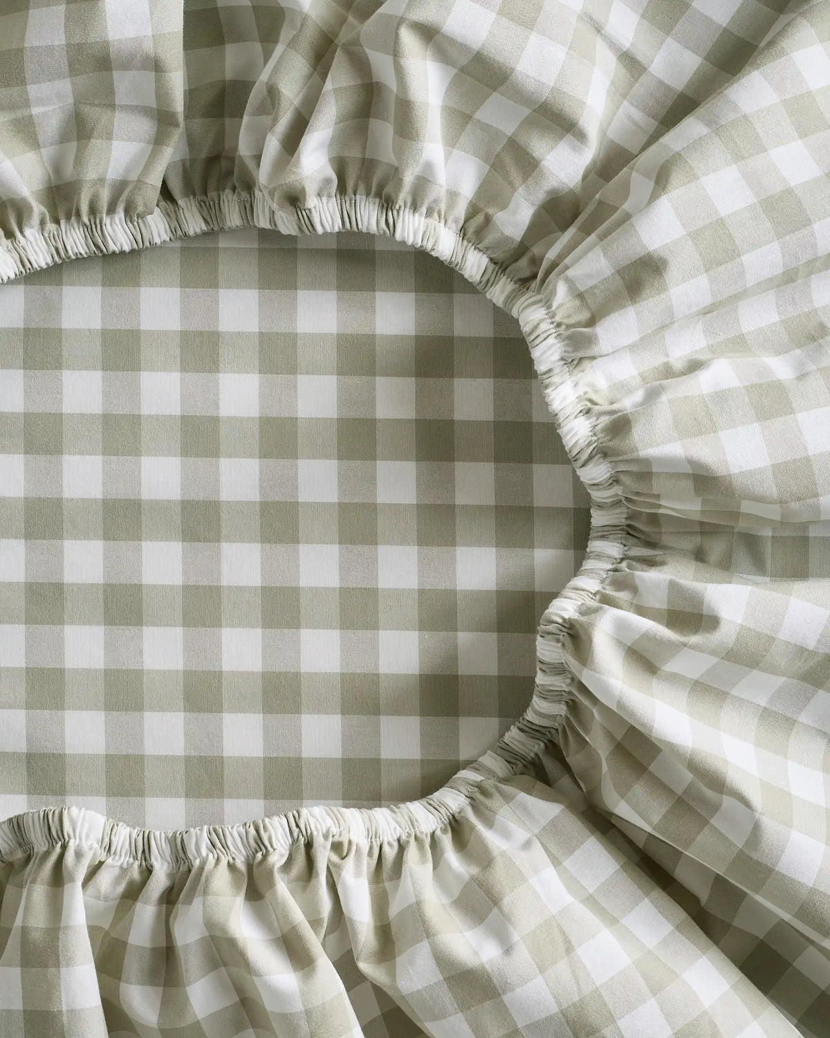 Organic Crisp Percale Gingham Deluxe Bedding Bundle