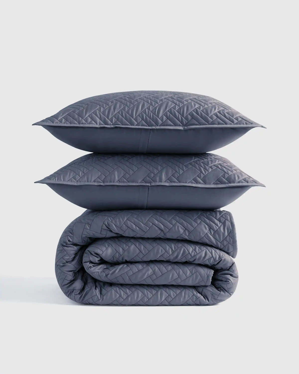 Organic Cotton Basketweave Quilt Set
