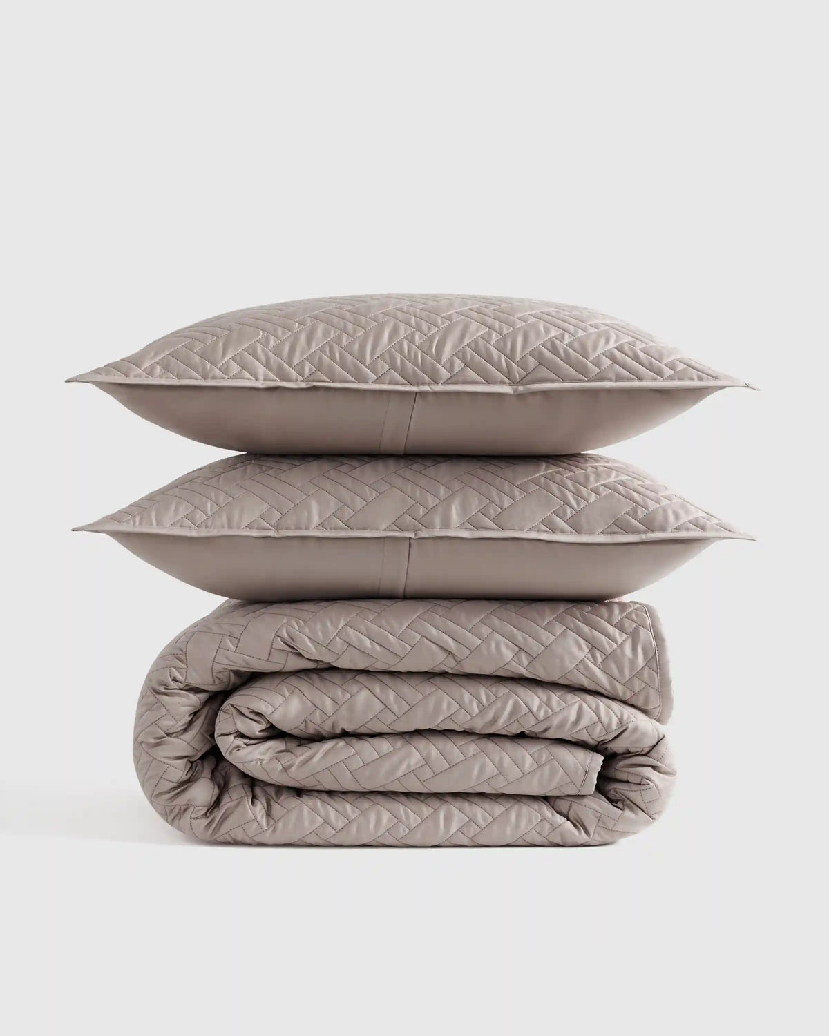 Organic Cotton Basketweave Quilt Set
