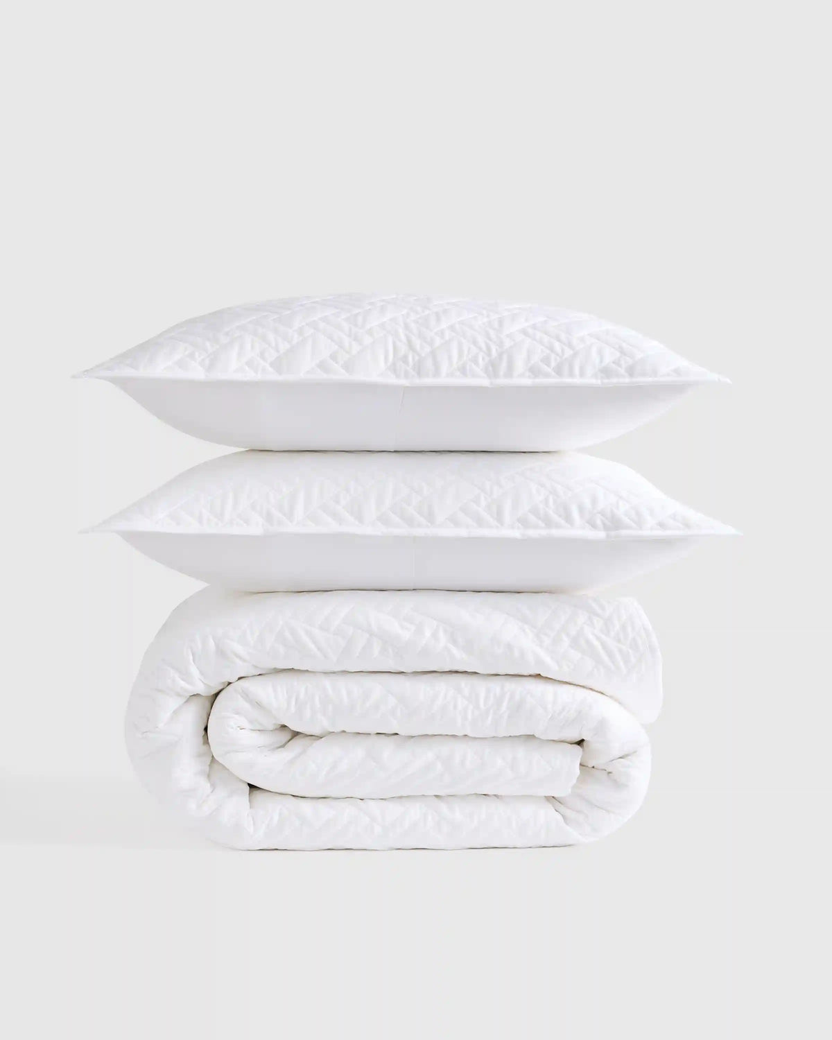 Organic Cotton Basketweave Quilt Set