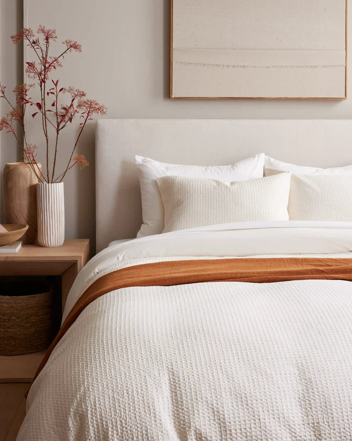 Organic Luxe Honeycomb Duvet Cover Set