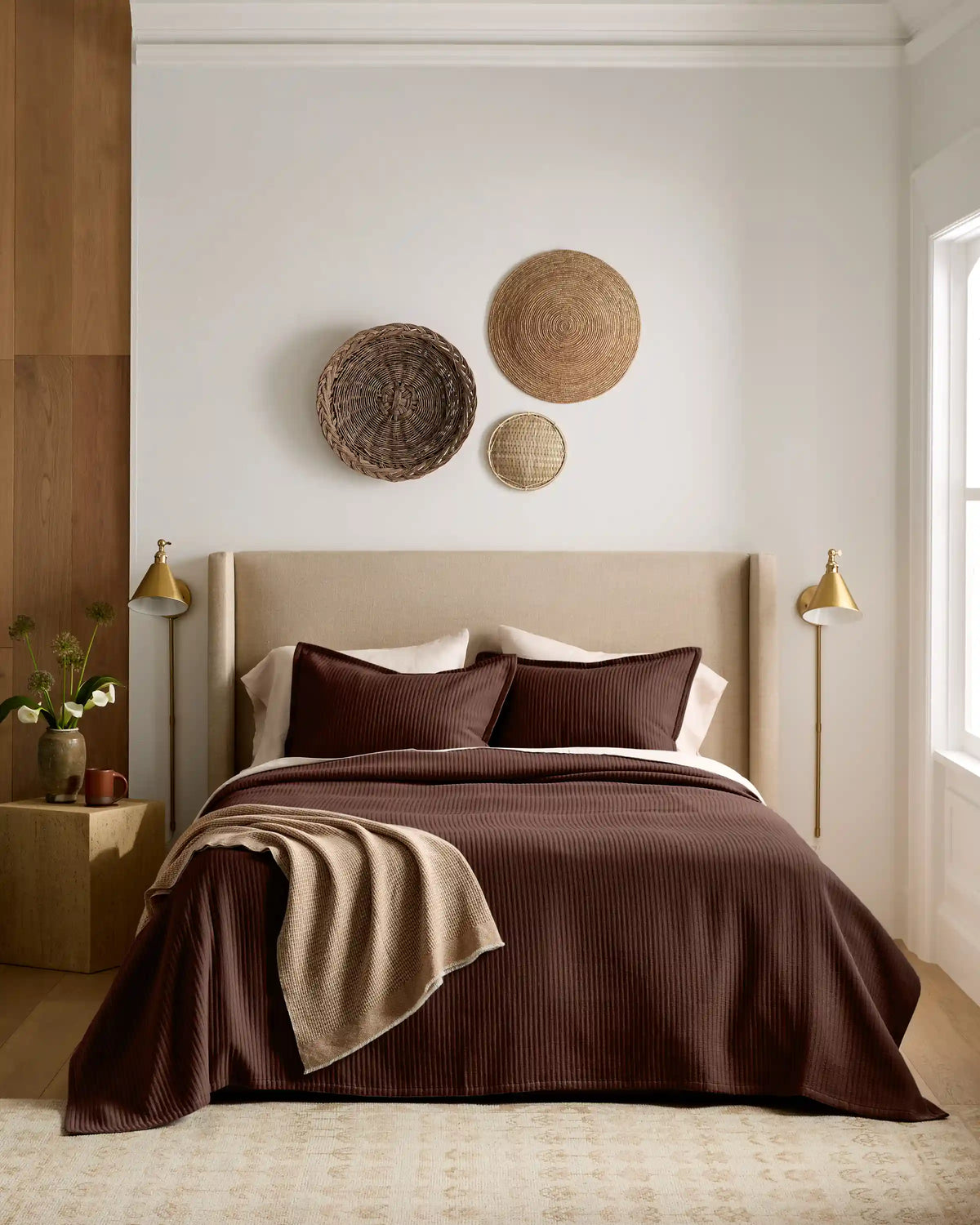 Organic Cotton Matelasse Coverlet Set