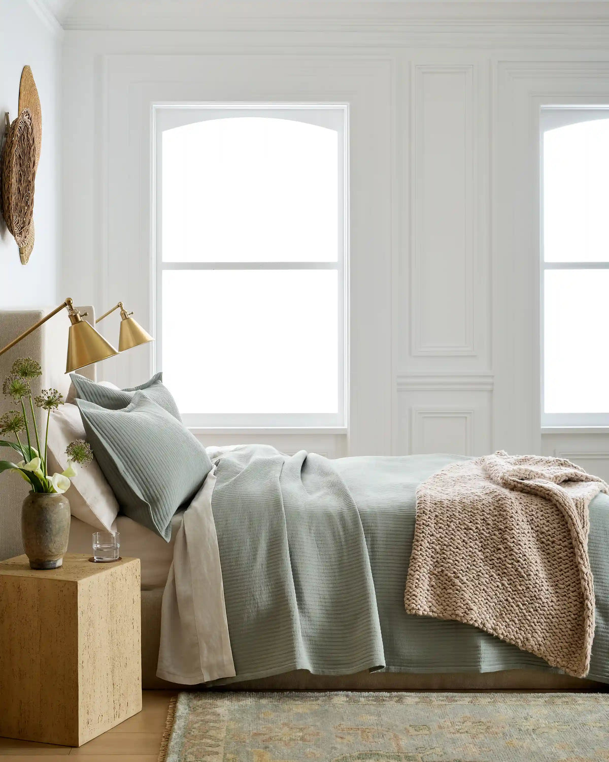 Organic Cotton Matelasse Coverlet Set