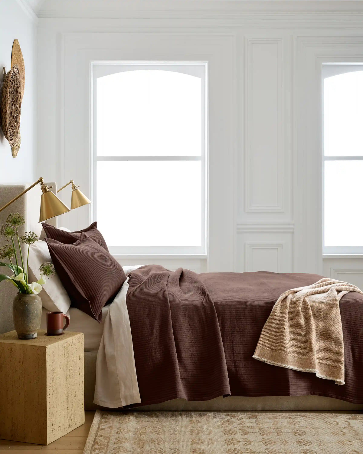 Organic Cotton Matelasse Coverlet Set