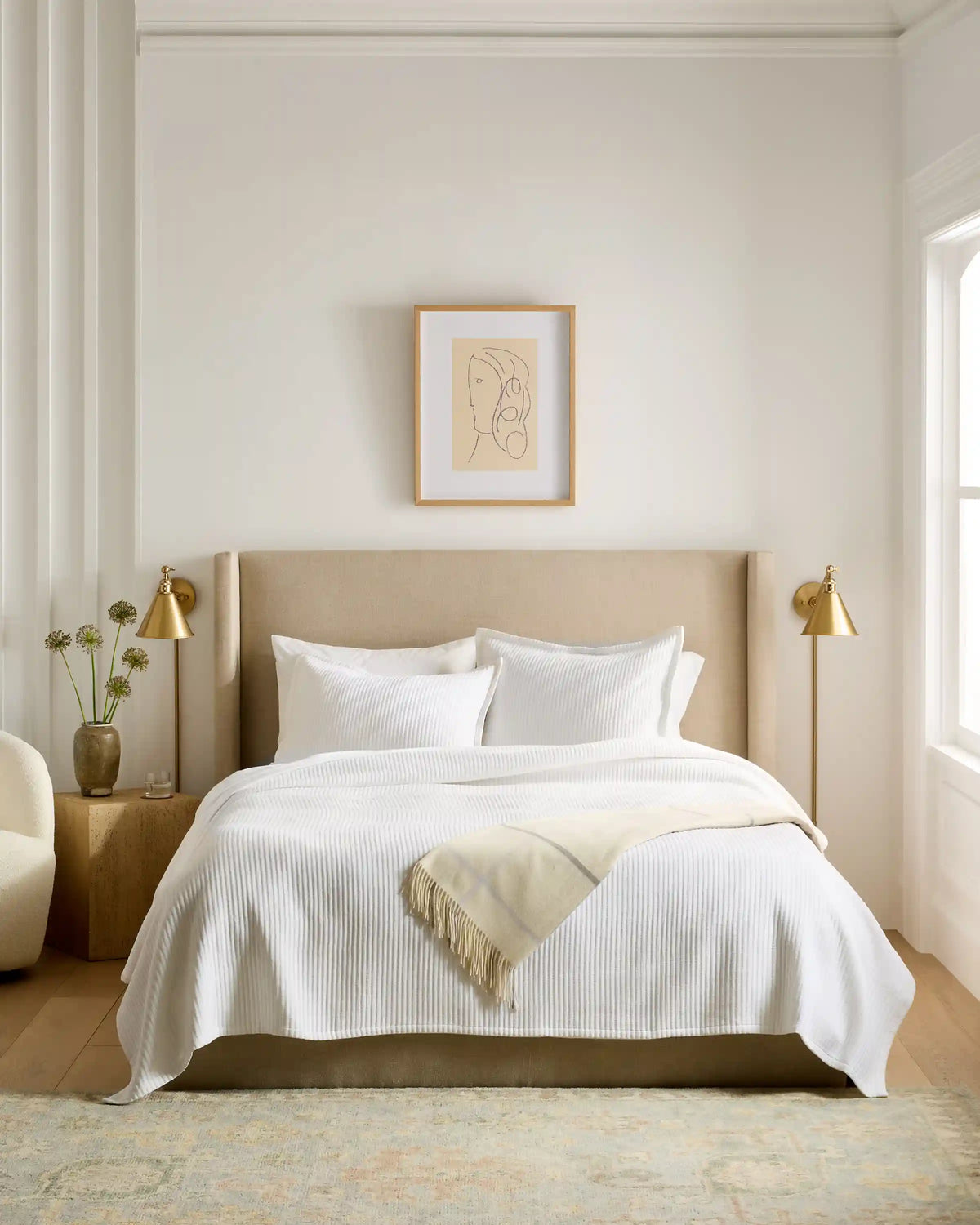 Organic Cotton Matelasse Coverlet Set
