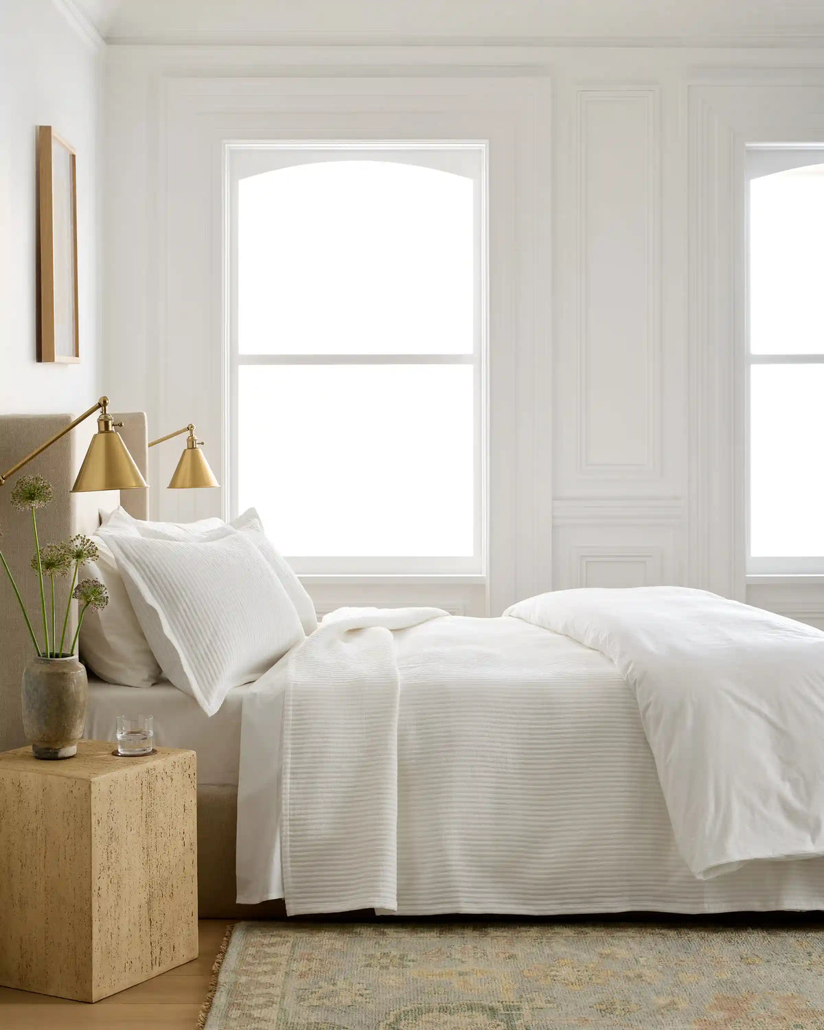 Organic Cotton Matelasse Coverlet Set
