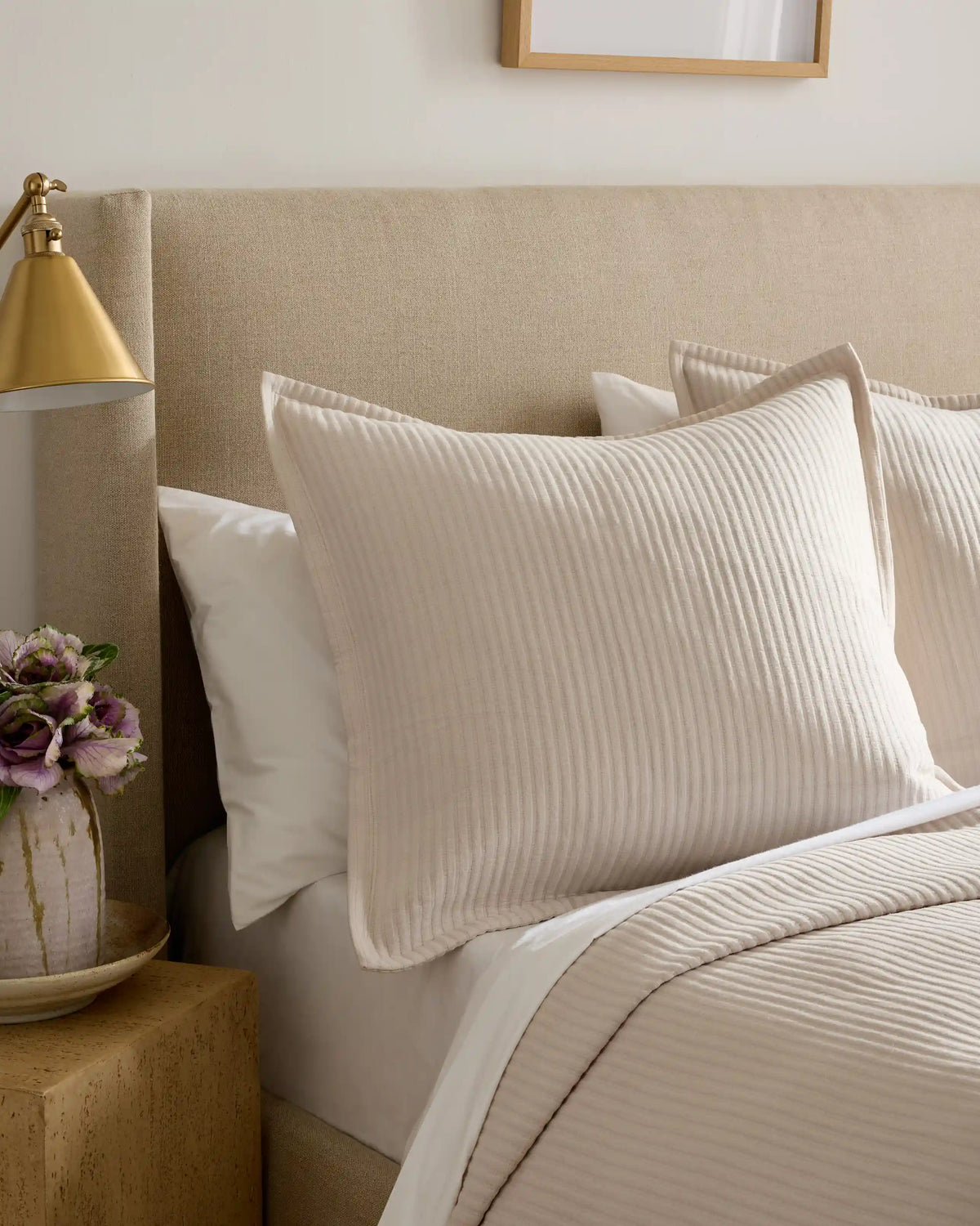Organic Cotton Matelasse Euro Sham