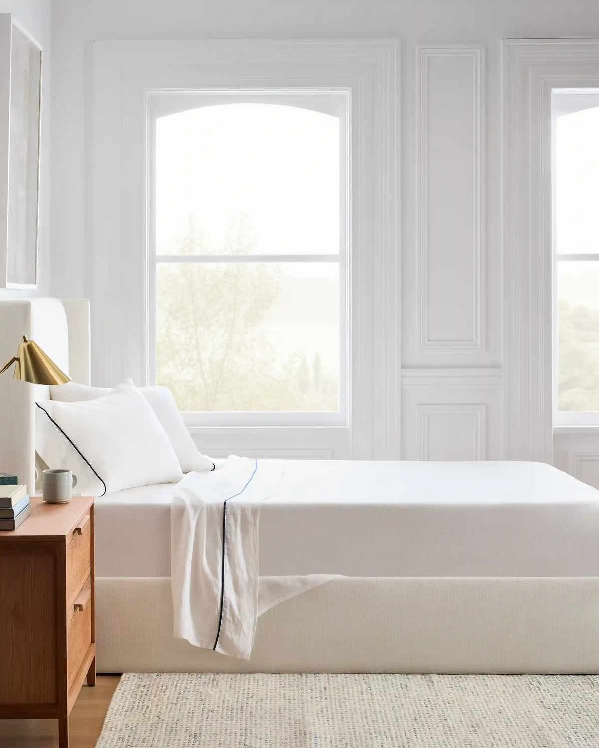European Linen Piped Sheet Set