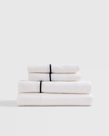 European Linen Piped Sheet Set