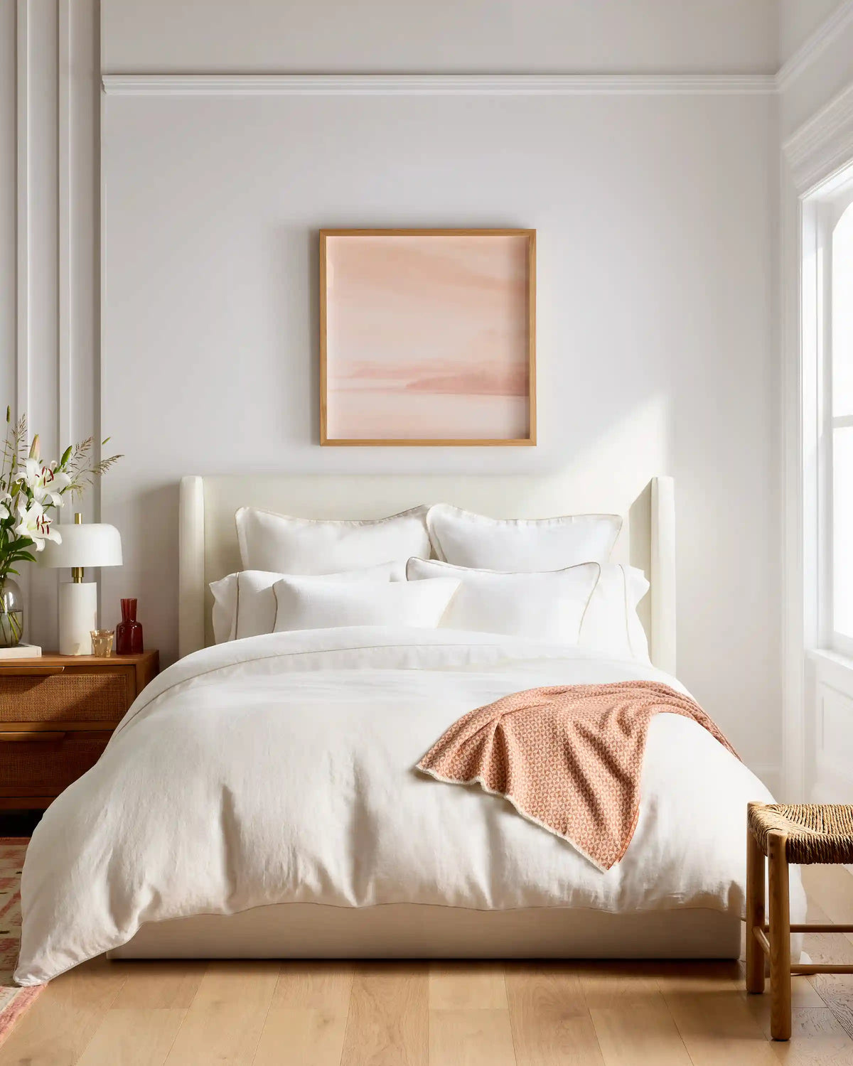 European Linen Piped Duvet Cover