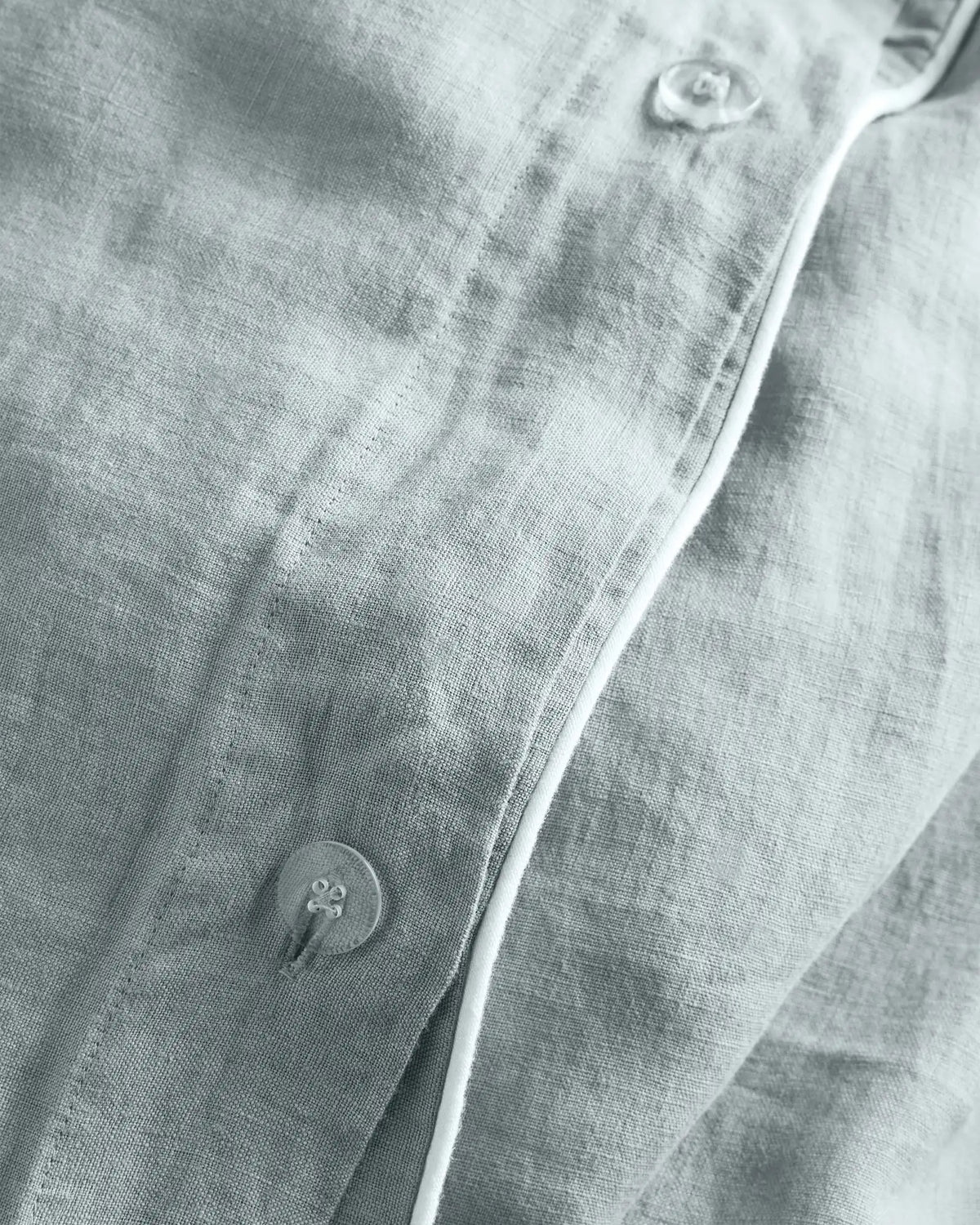 European Linen Piped Duvet Cover Set