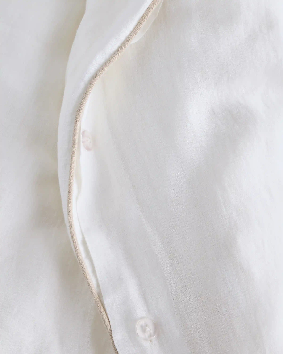 European Linen Piped Duvet Cover