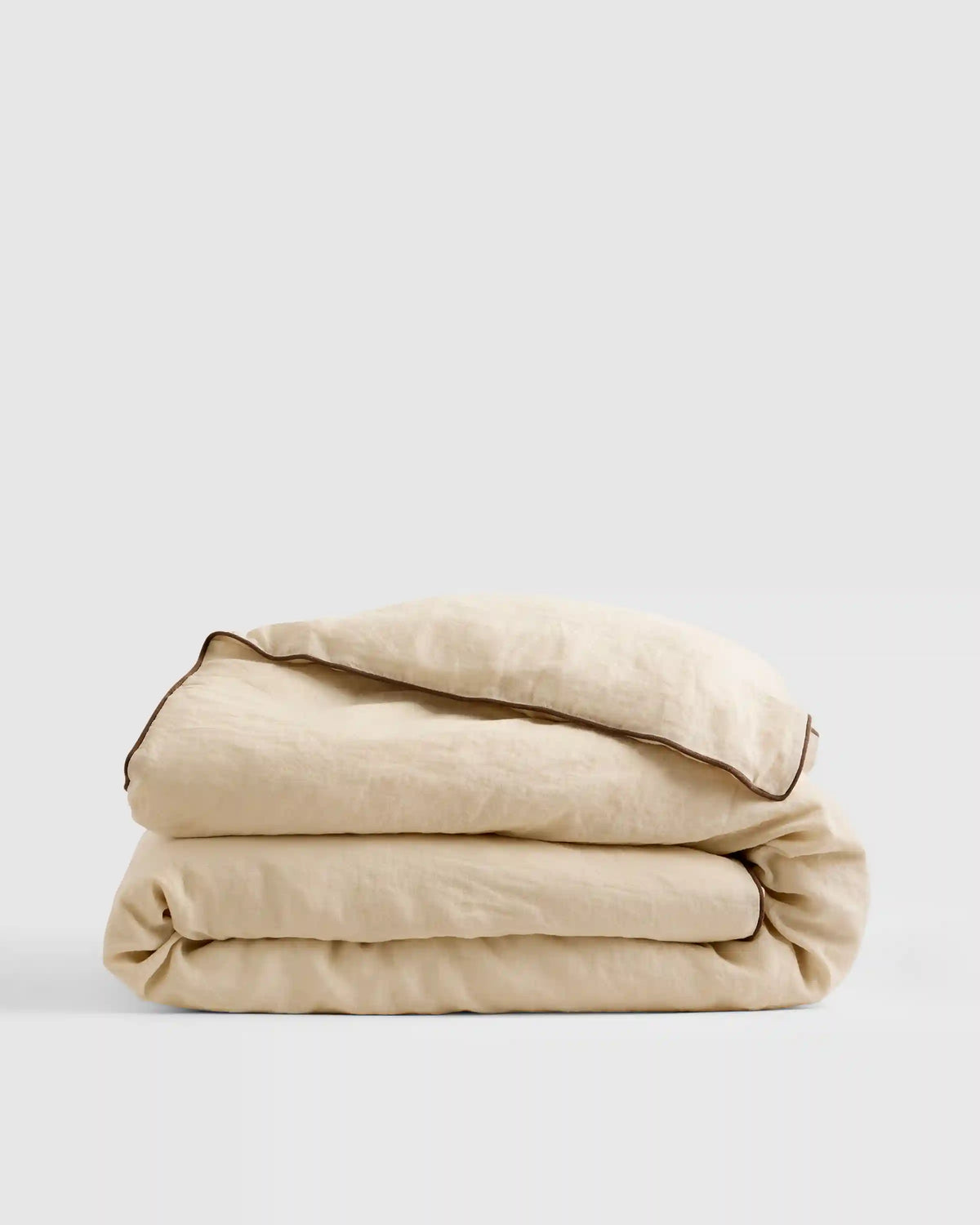 European Linen Piped Duvet Cover