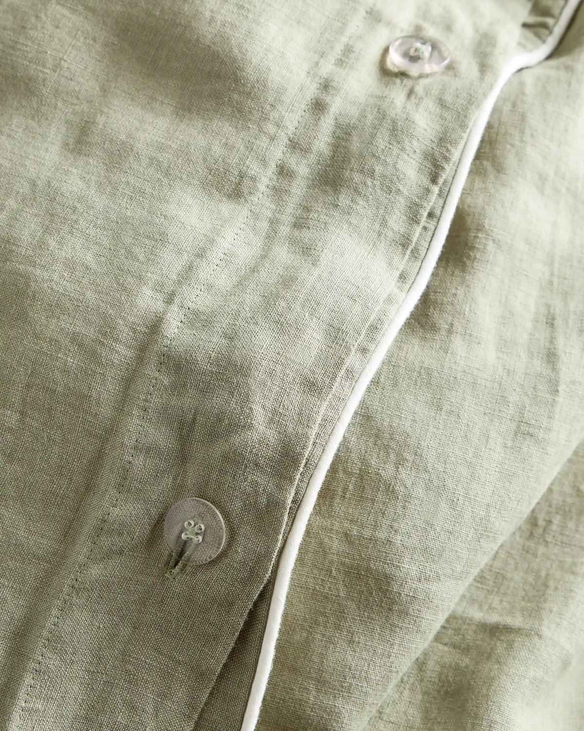European Linen Piped Duvet Cover Set