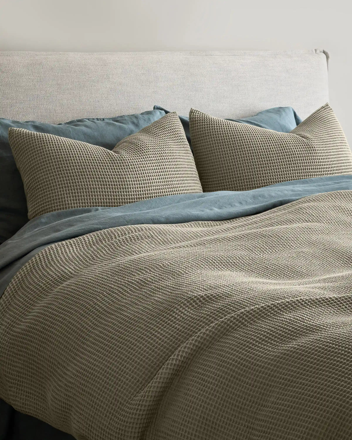 Organic Waffle Duvet Cover Set