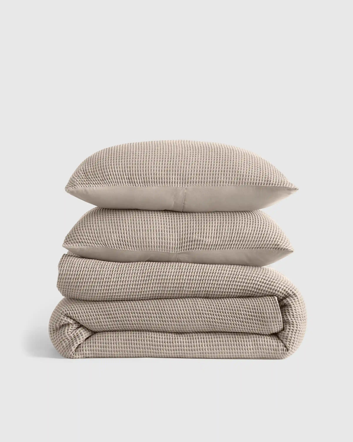 Organic Waffle Duvet Cover Set