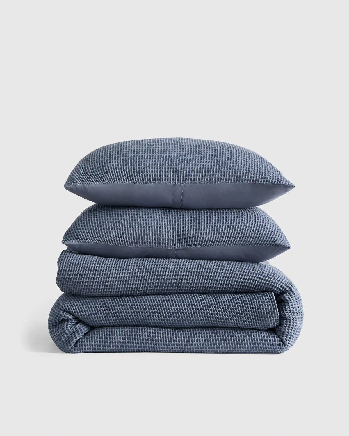 Organic Waffle Duvet Cover Set