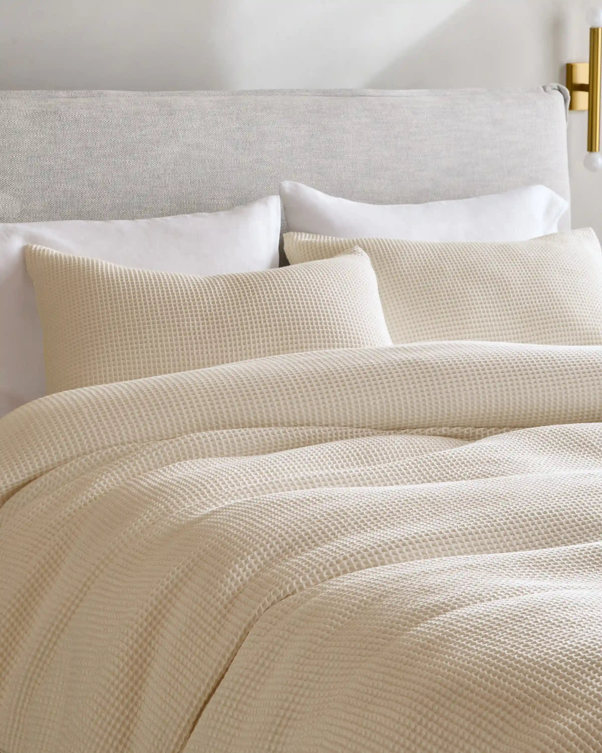 Organic Waffle Duvet Cover Set
