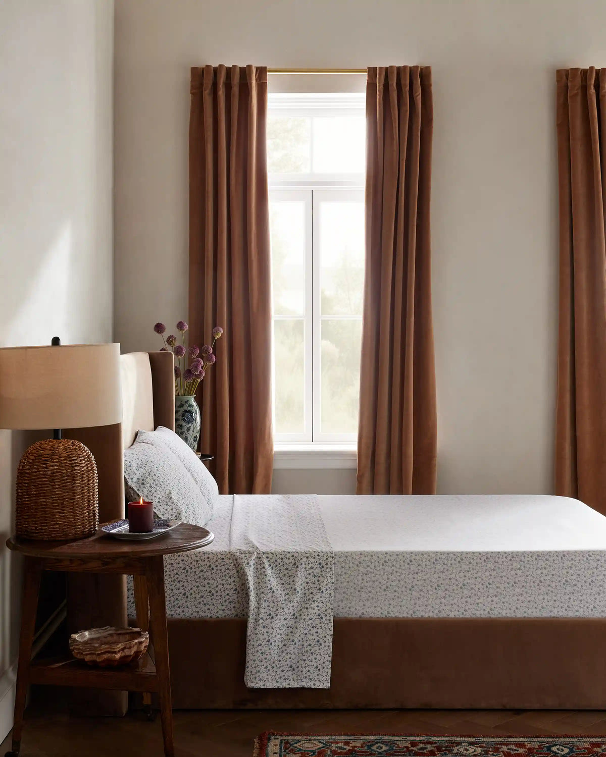 Organic Crisp Percale Floral Deluxe Bedding Bundle