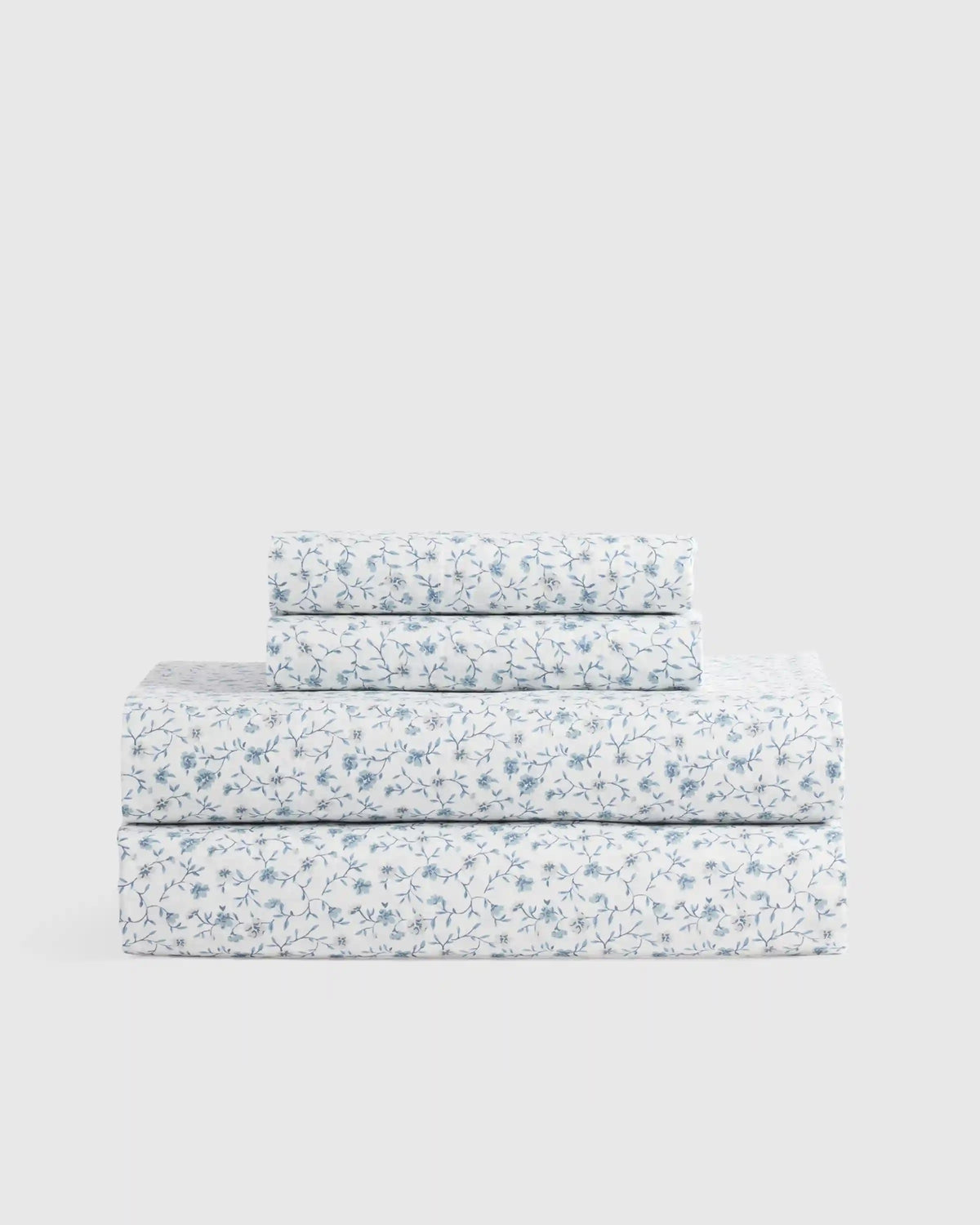 Organic Crisp Percale Floral Sheet Set