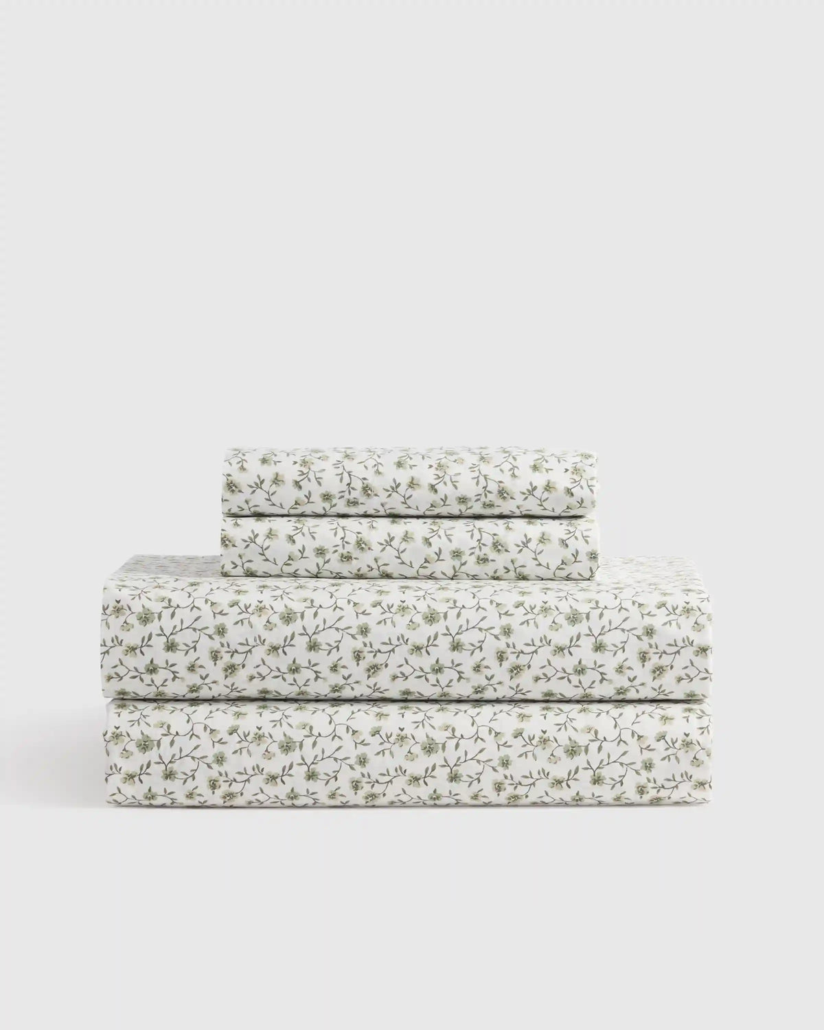 Organic Crisp Percale Floral Sheet Set