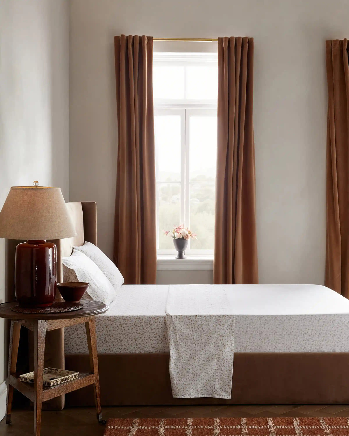 Organic Crisp Percale Floral Pillowcase Set