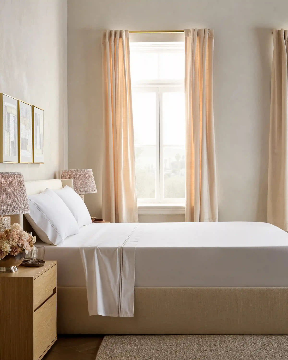Organic Crisp Percale Embellished Deluxe Bedding Bundle