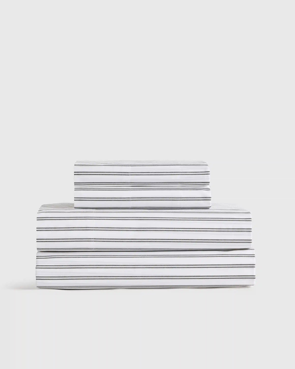 Organic Crisp Percale Double Stripe Sheet Set