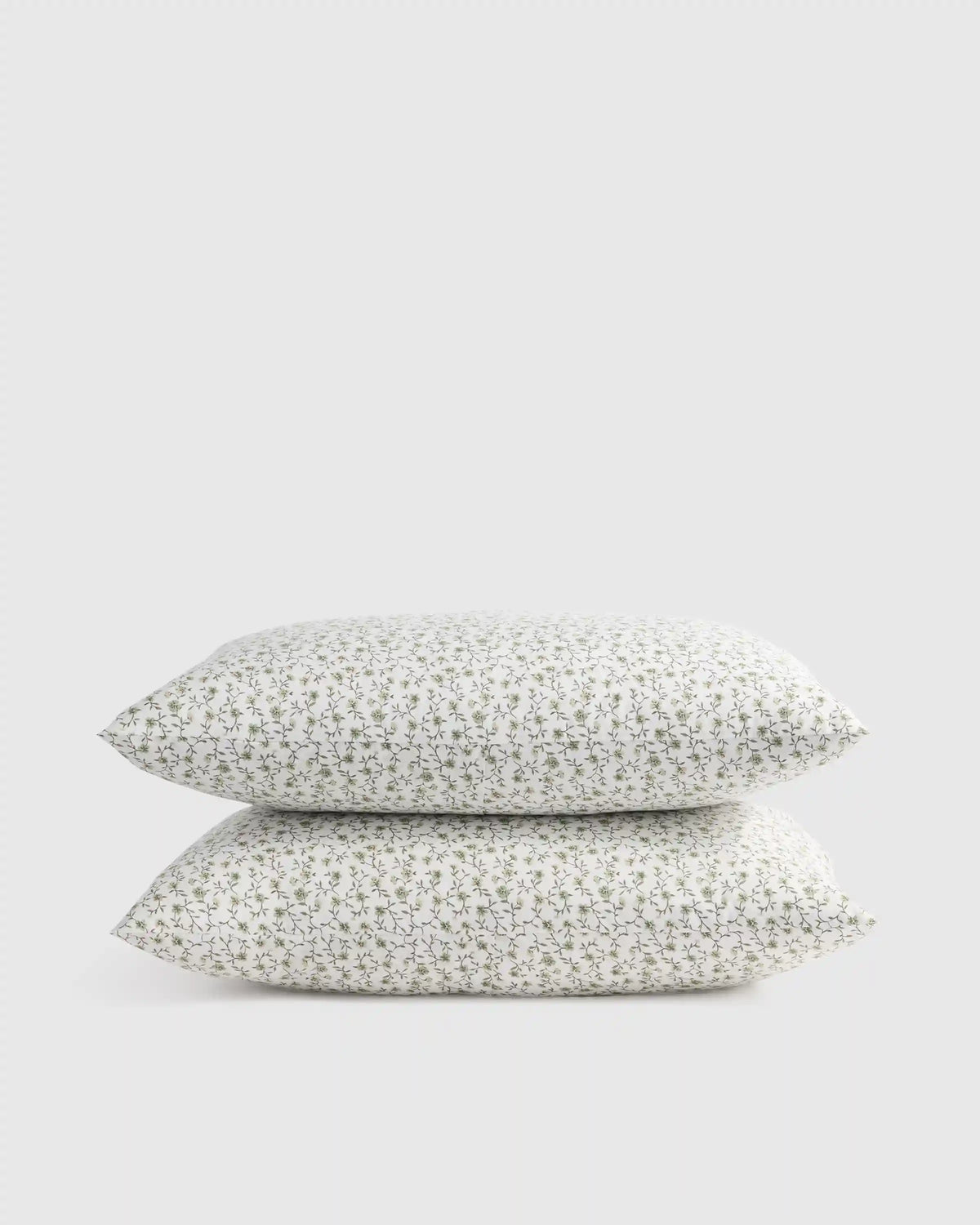 Organic Crisp Percale Floral Sham Set