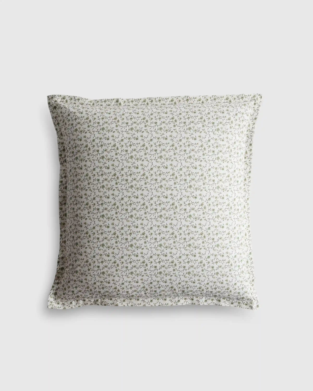 Organic Crisp Percale Floral Euro Sham