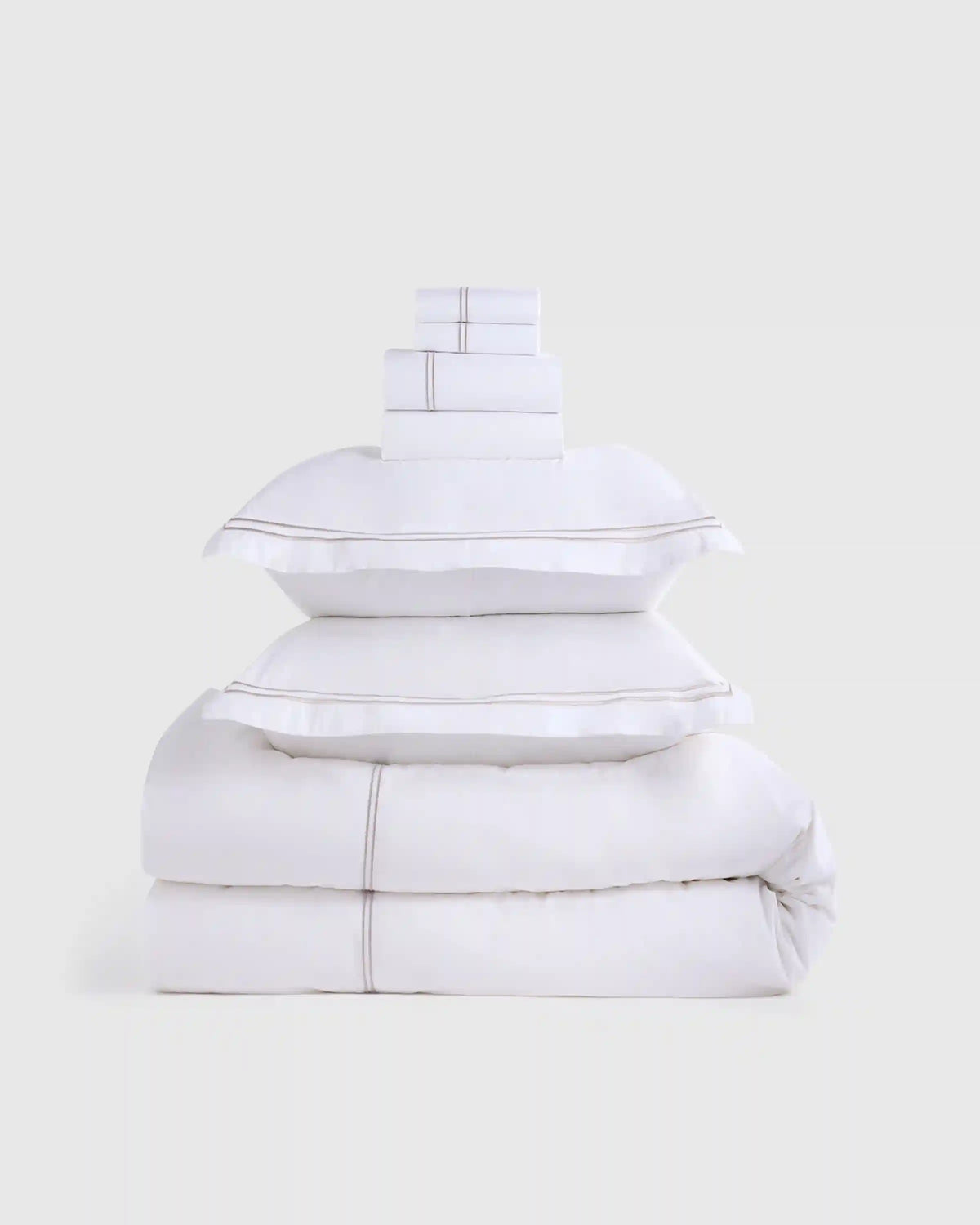 Organic Crisp Percale Embellished Deluxe Bedding Bundle