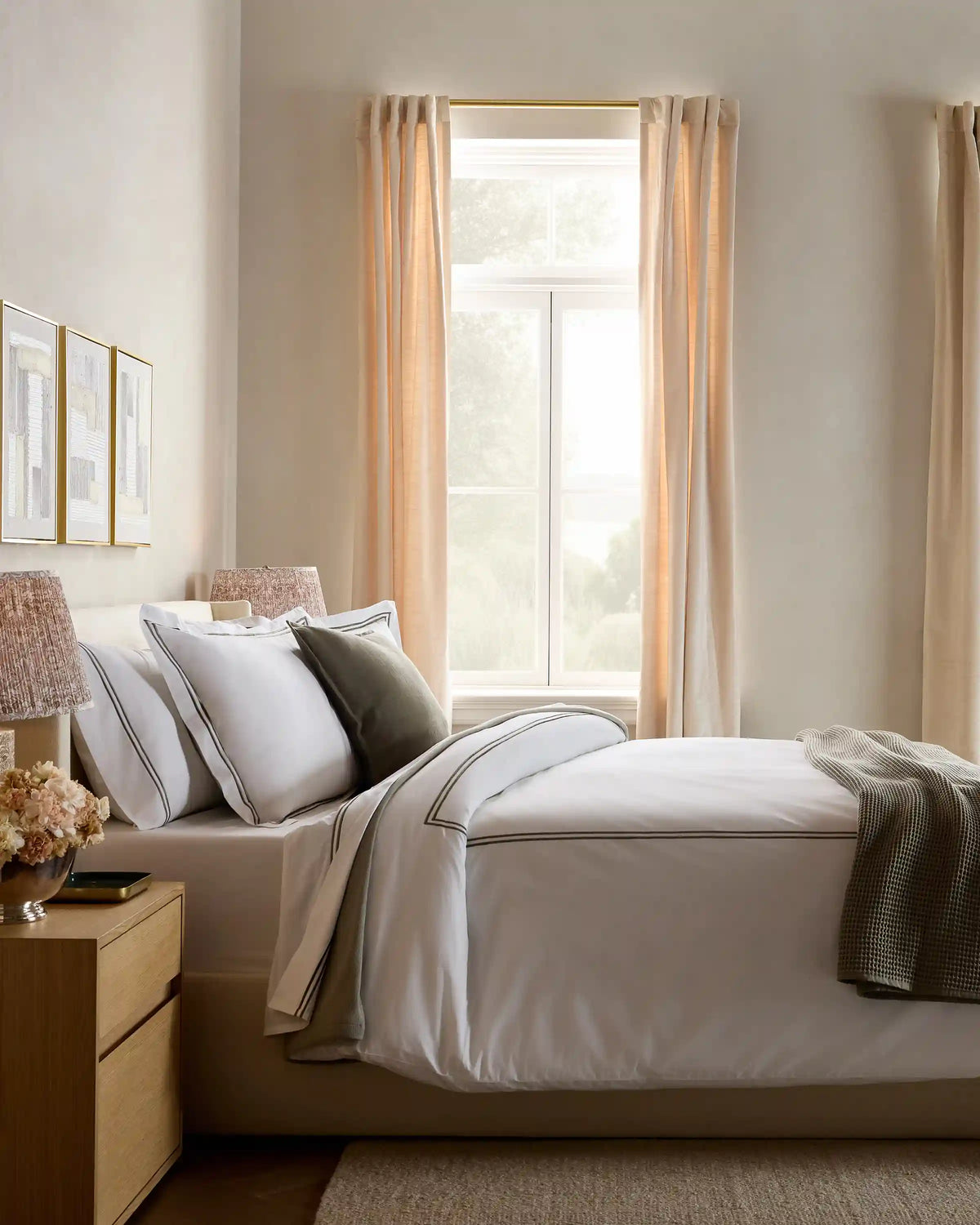 Organic Crisp Percale Duvet Cover Set