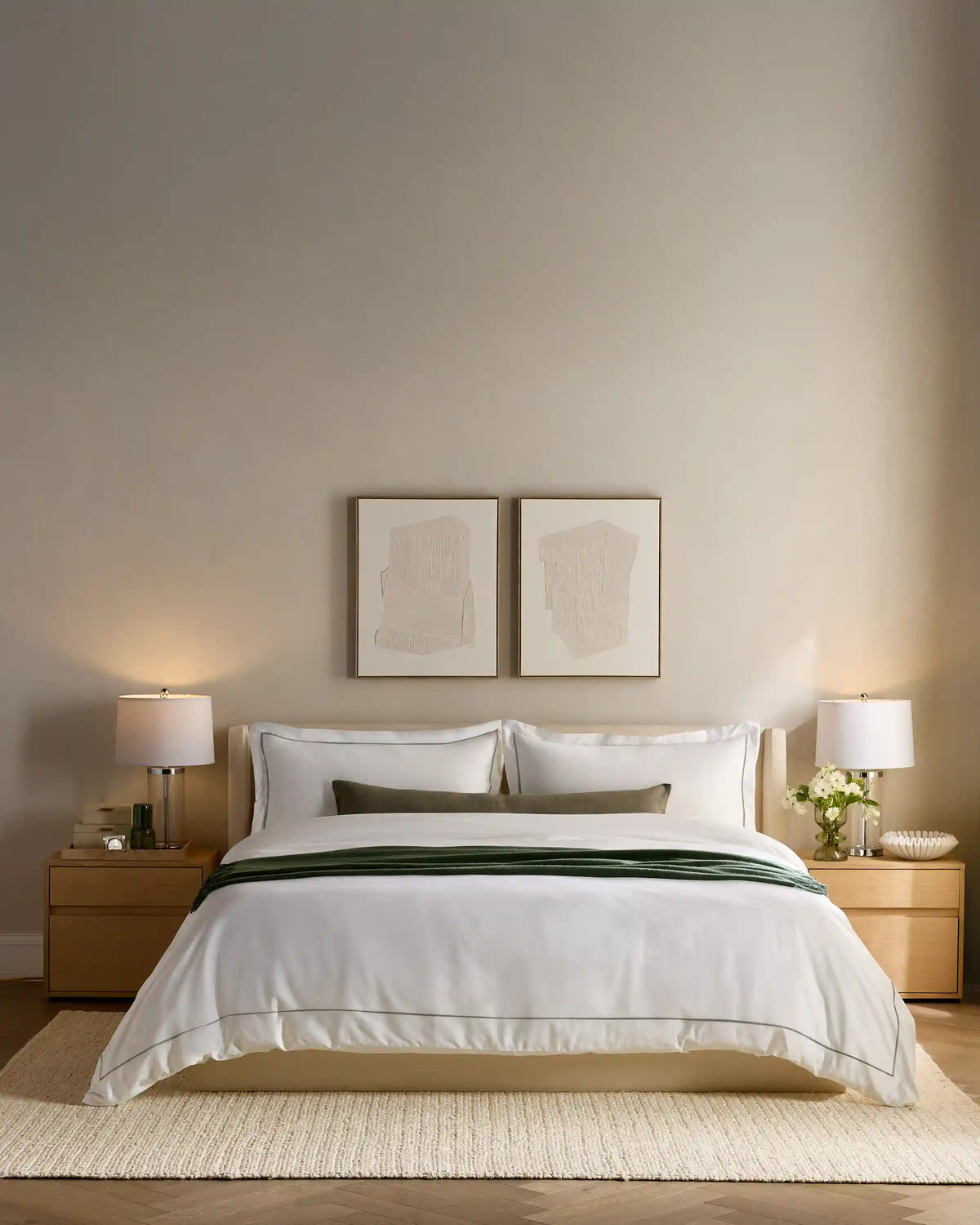 Signature Giza Cotton Sateen Embroidered Duvet Cover Set