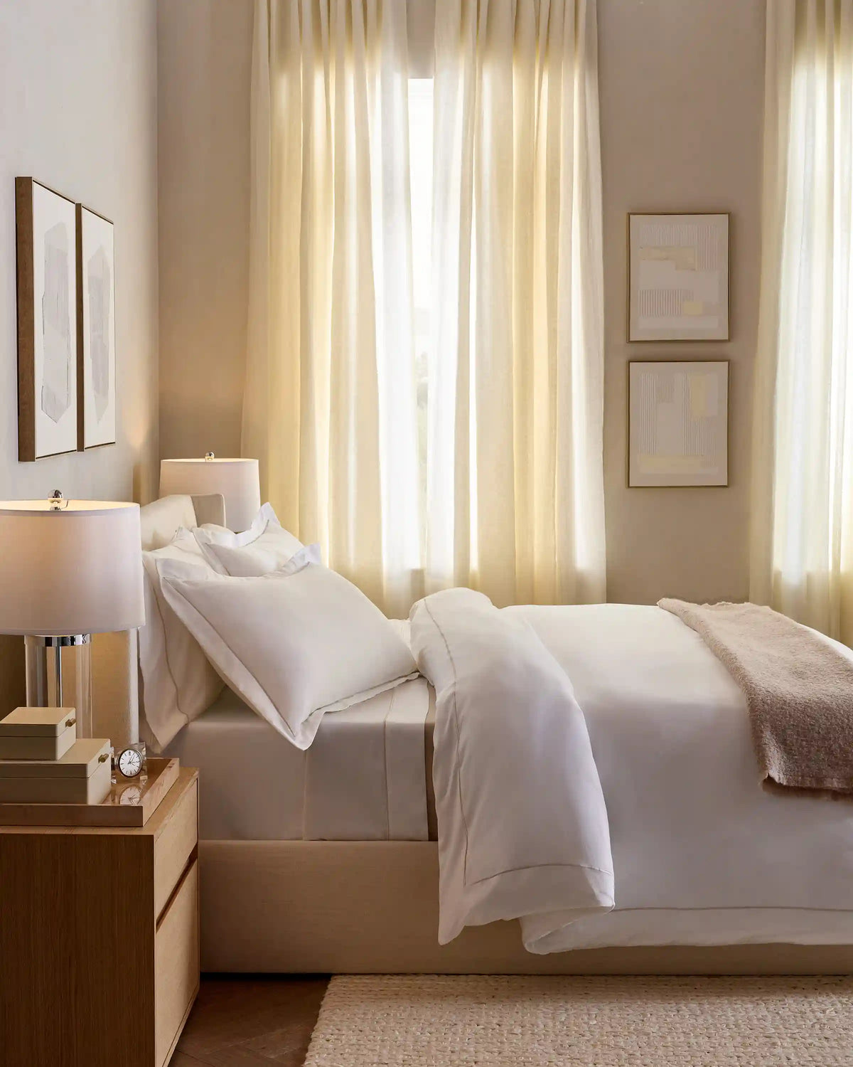 Signature Giza Cotton Sateen Embroidered Duvet Cover Set