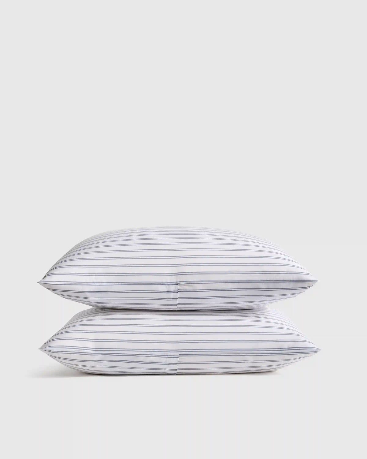 Organic Crisp Percale Double Stripe Sham Set