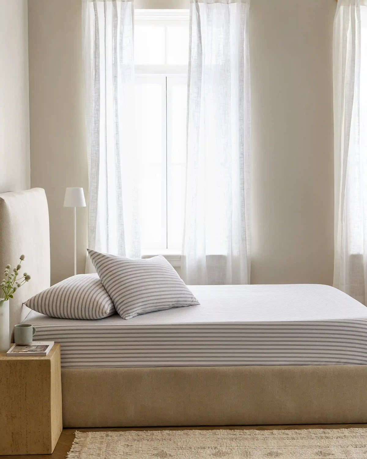 Organic Crisp Percale Fitted Sheet Set