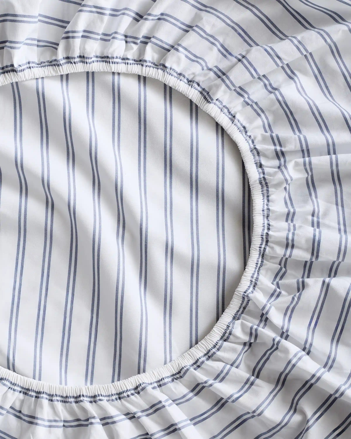 Organic Crisp Percale Double Stripe Sheet Set