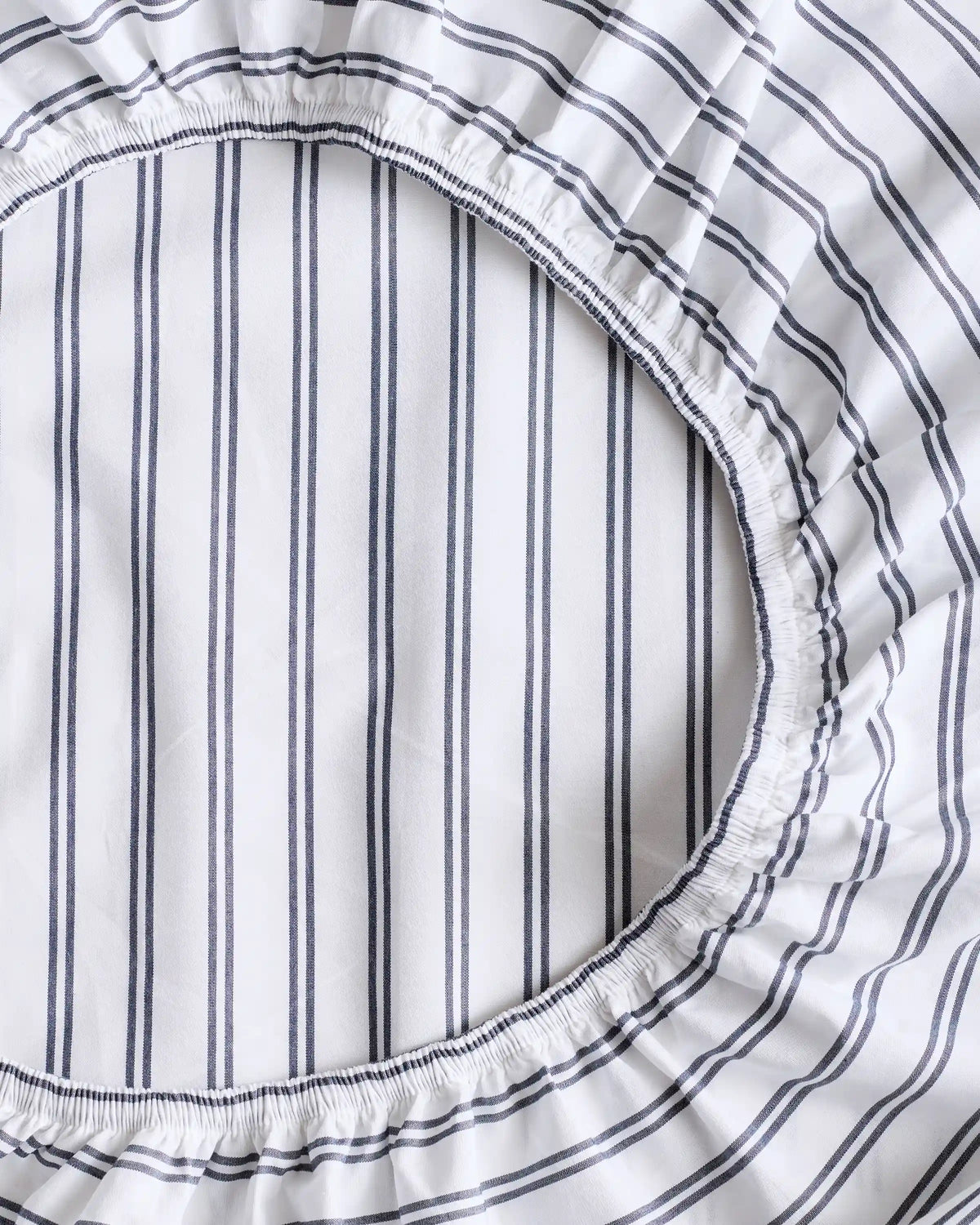 Organic Crisp Percale Double Stripe Sheet Set