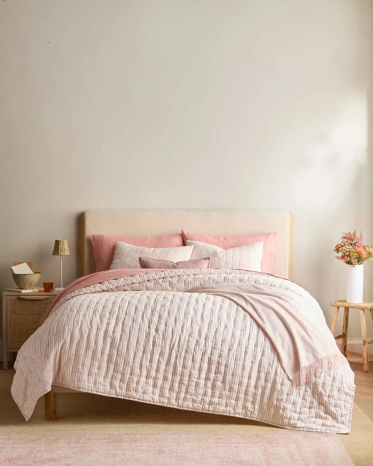 European Linen Patterned Quilt