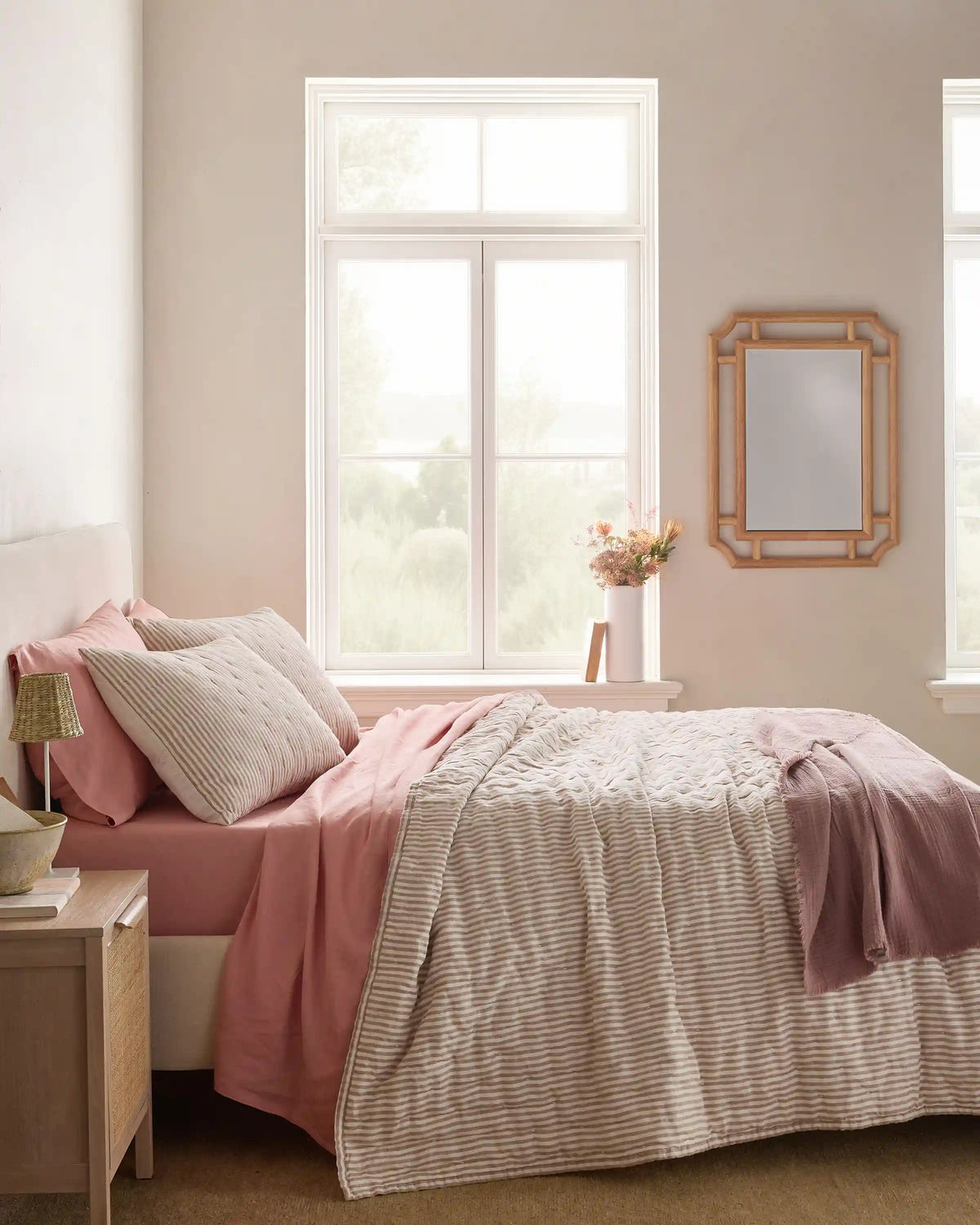 European Linen Patterned Quilt