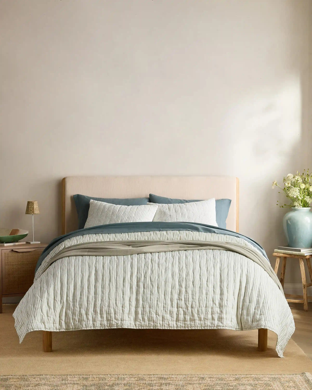 European Linen Patterned Quilt