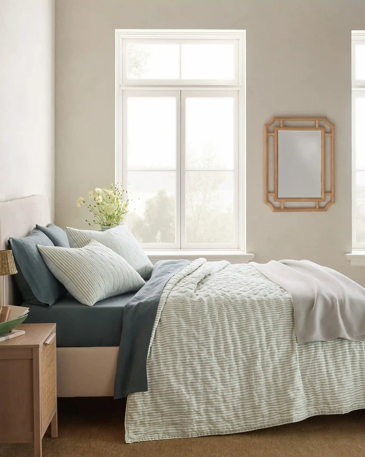 European Linen Patterned Quilt