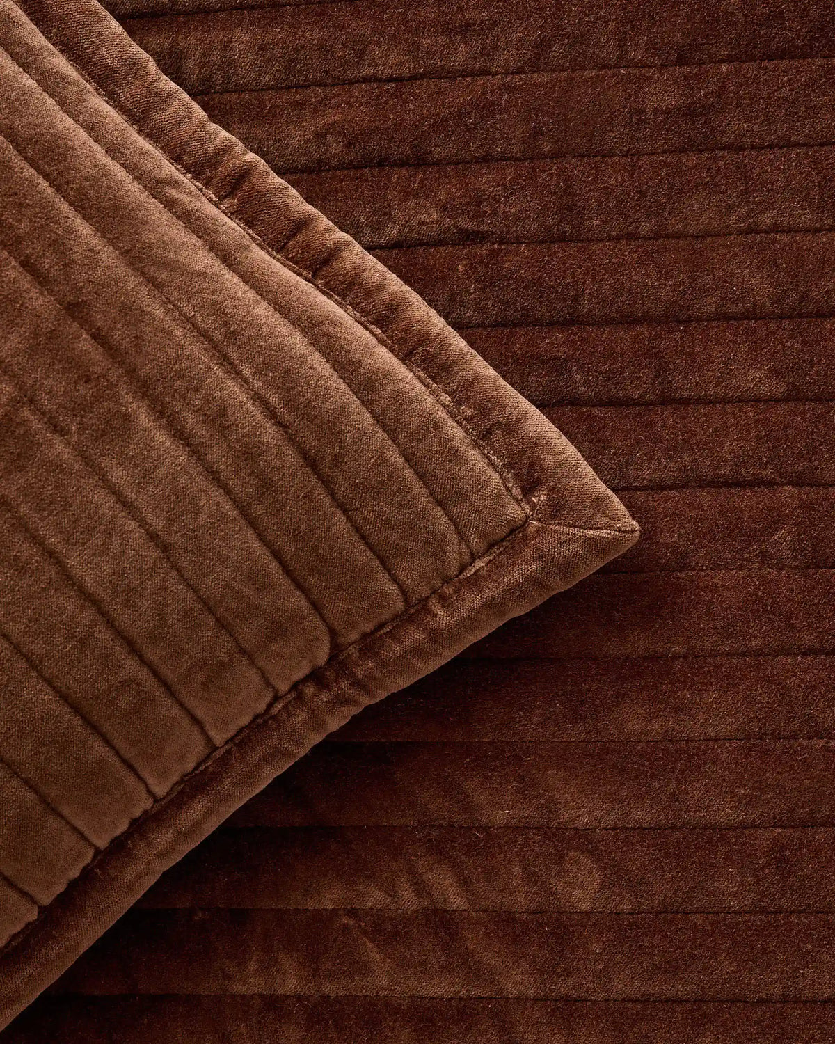 Cotton Velvet Horizontal Channel Quilt