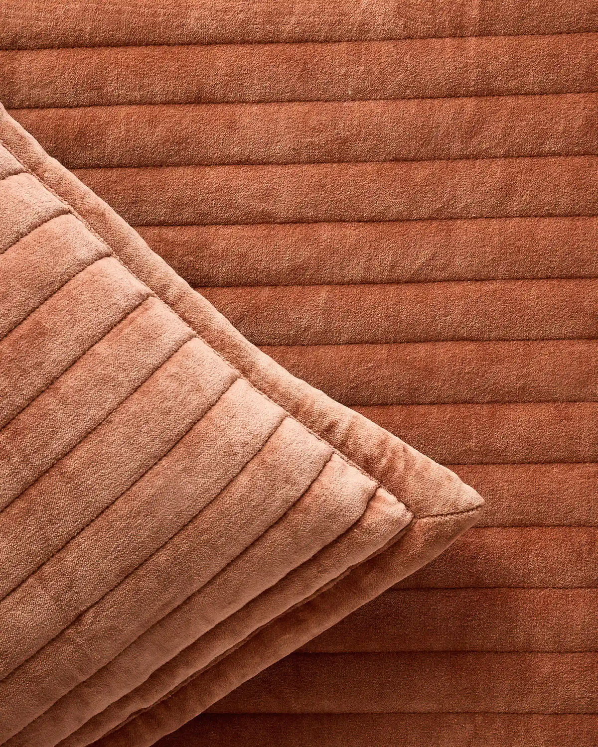Cotton Velvet Horizontal Channel Quilt