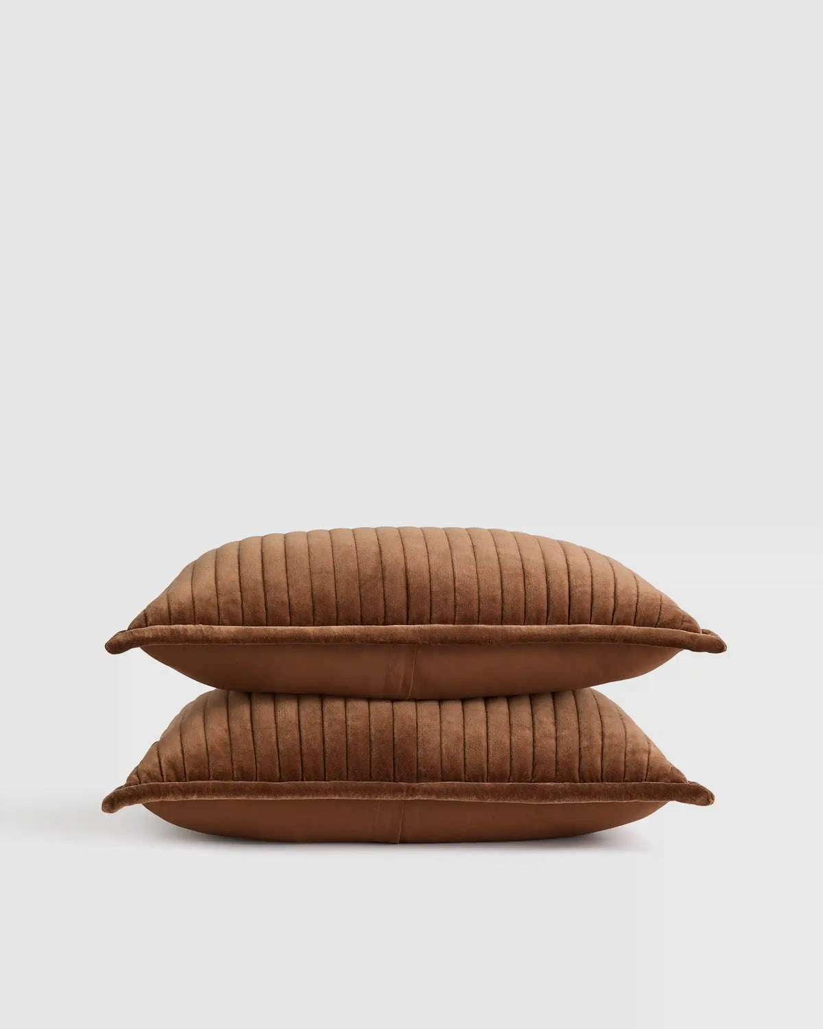 Cotton Velvet Wide Channel Quilted Sham Set