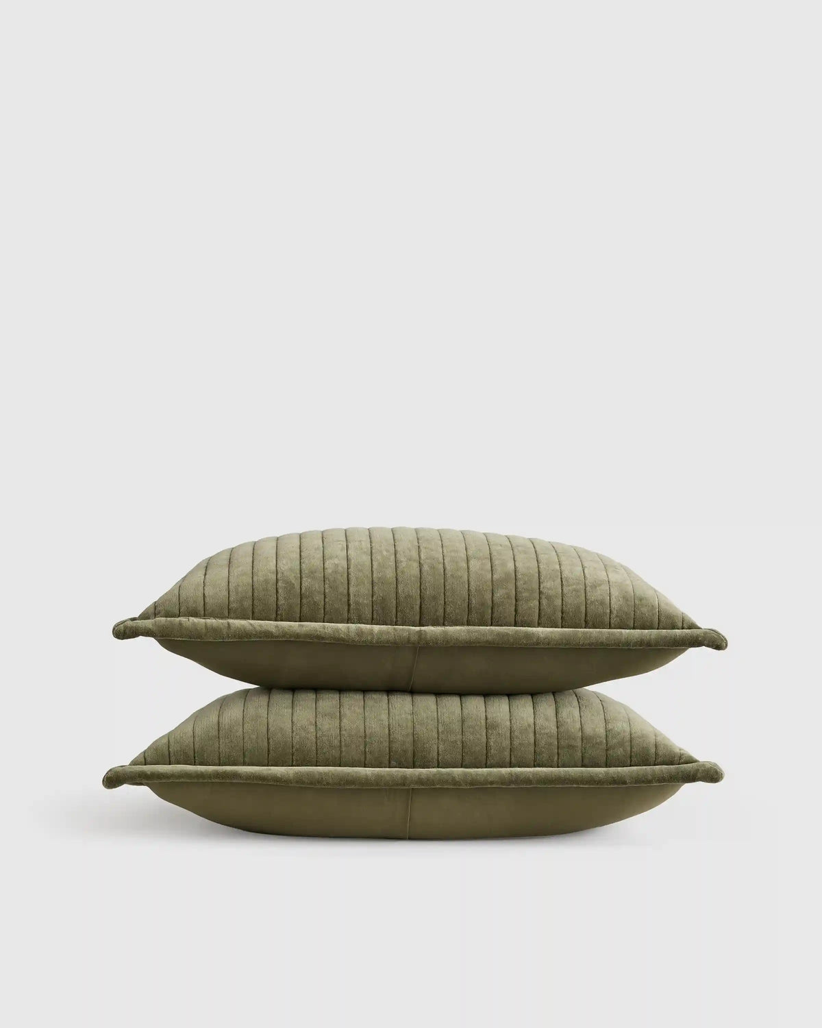 Cotton Velvet Wide Channel Quilted Sham Set