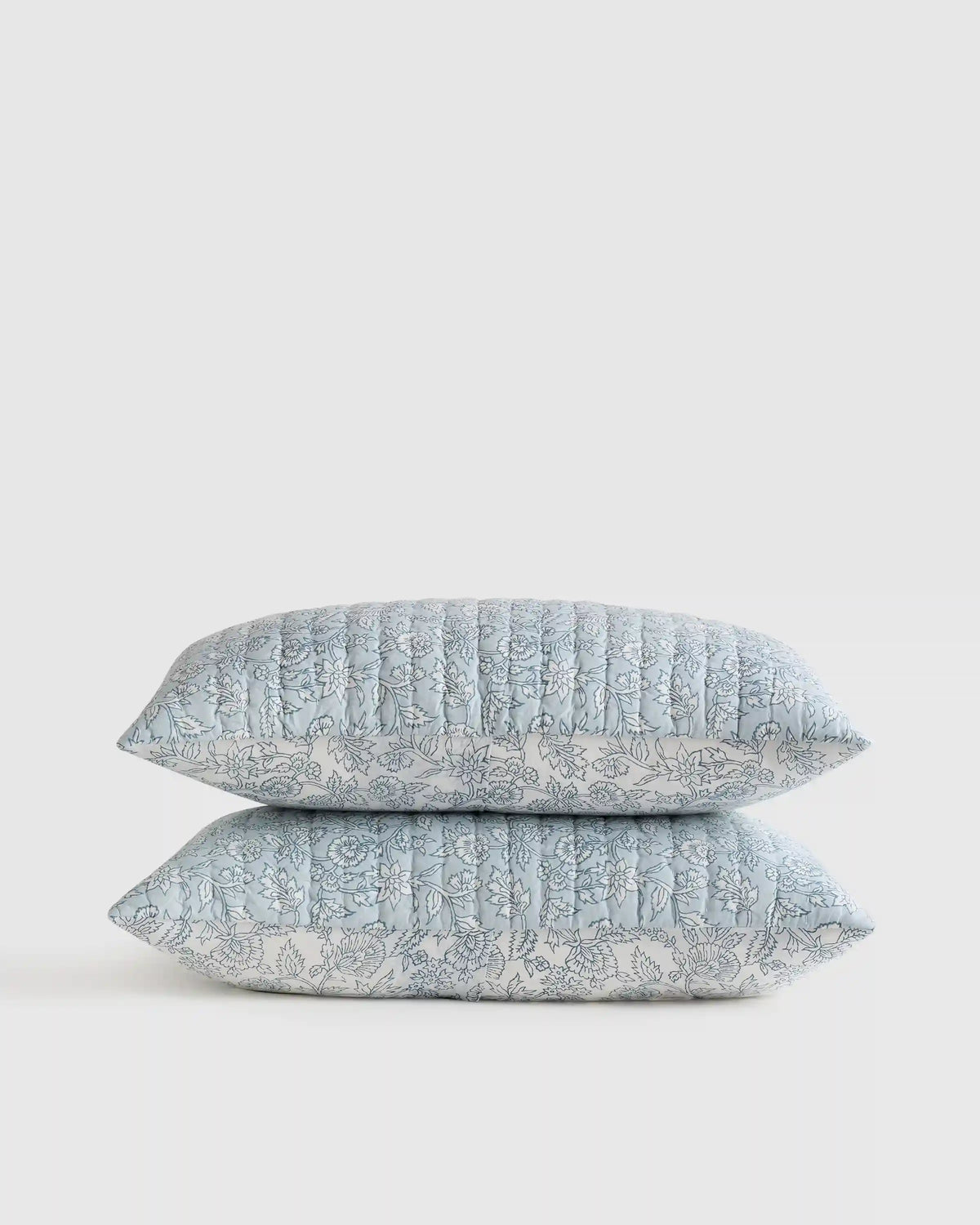 Organic Cotton Block Print Quilted Sham Set