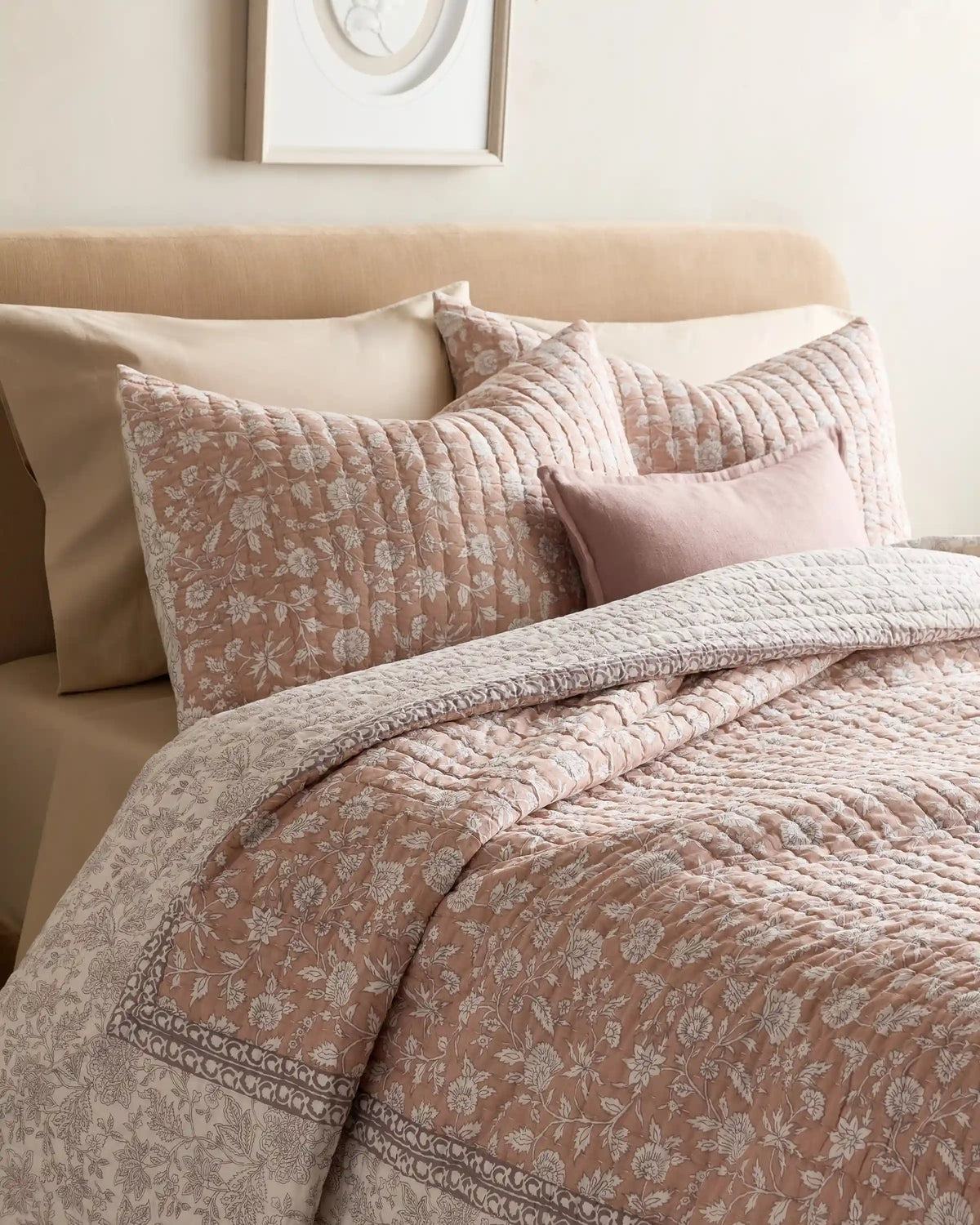 Organic Cotton Block Print Quilt Set